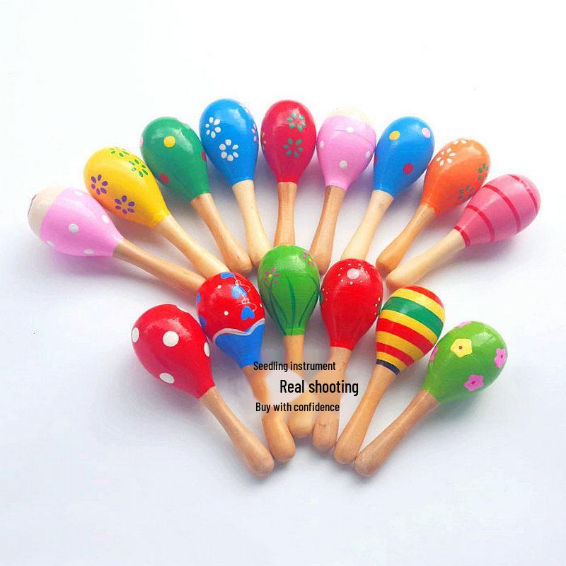 Colorful Wooden Maracas for Children - Orff Percussion Teaching Aids