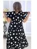 2025 European & American Plus Size Women's Polka Dot Summer Dress