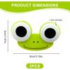 Cute Contact Lens Case 2Pcs Contact Lens Case 3x2x1 Cartoon Frog Shape Travel with Adorable Big Eyes, Practical Cute