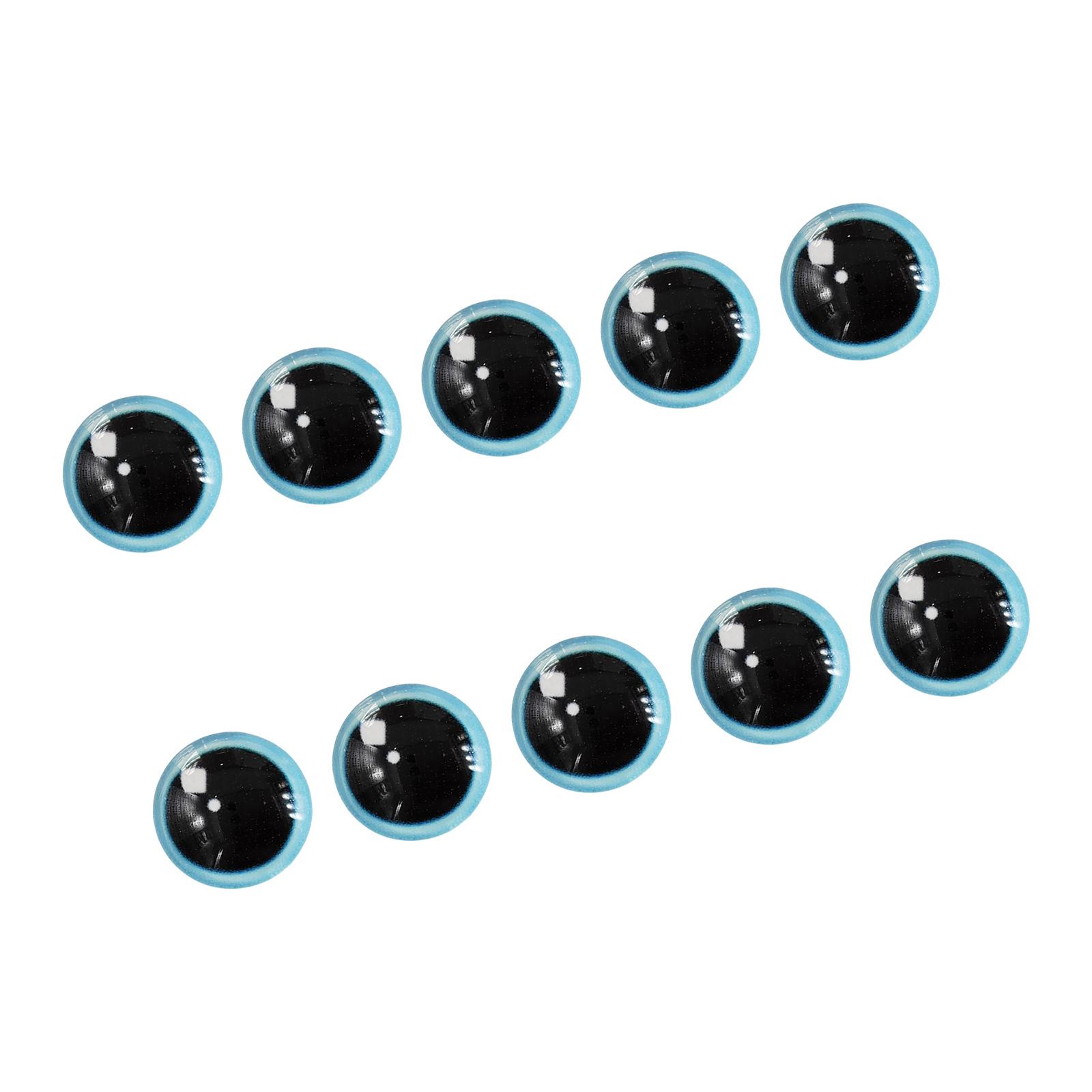 

Набор из 10 реалистичных плюшевых глаз для кукол с сине-фиолетовыми зрачками для DIY поделок и украшения игрушек 3