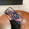 Applicable To IPhone 16 Mobile Phone Case Magnetic Suction Bracket Transparent Electroplating 14 Apple 15 Pro Protective Case 3 with Lens Film