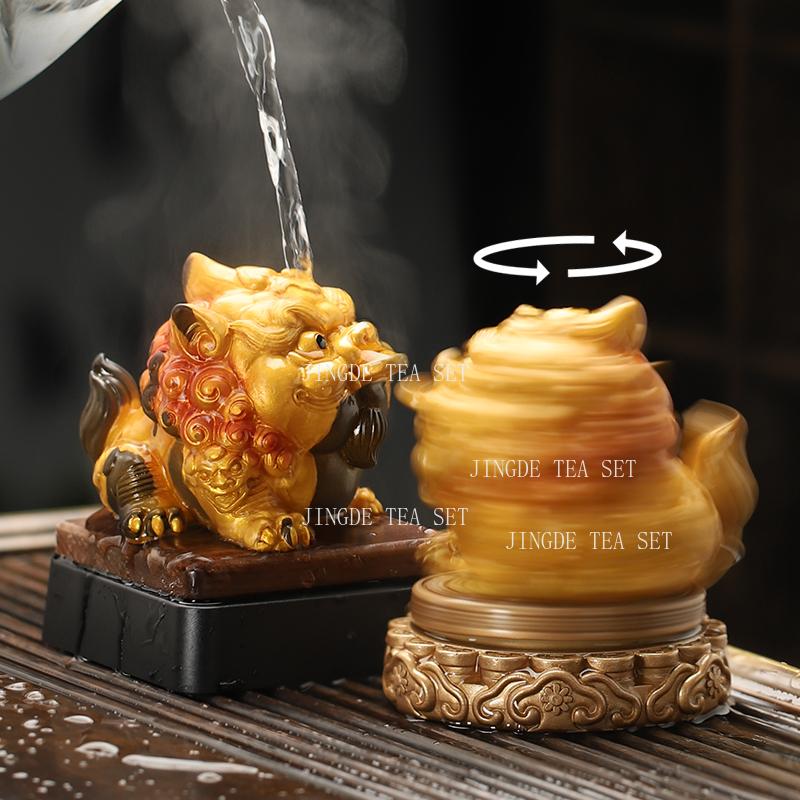 Resin Discoloration Upon Contact with Water Lucky Pixiu Tea Pet Creative Boutique Living Room Tea Table Decoration