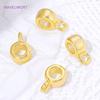 5/10Pcs Brass Pendant Bail Connectors 18K Gold Plated Spacer Beads Bail For Jewelry Making,DIY Necklace Making Accessories