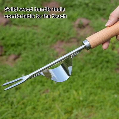 Strumento estrattore di erbacce Forchette a forma di V con impugnatura ergonomica Impugnatura comoda Superficie lucidata Pesante