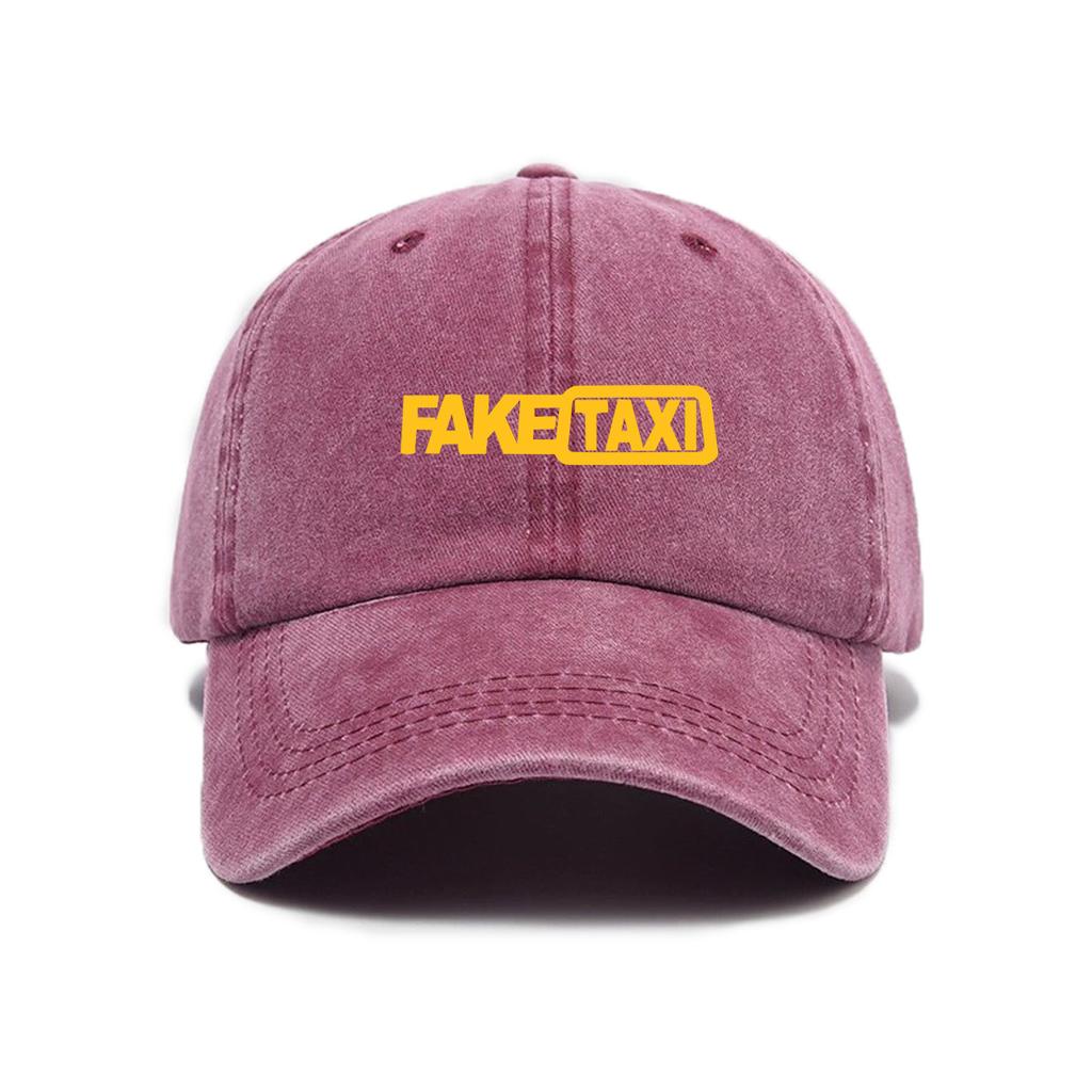 Simple trend fashion monochrome letter printing washed old soft top sunshade baseball cap unisex hat
