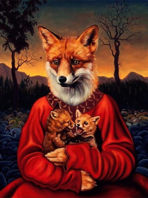 5D Diy Diamond Painting Fox Square/Round Diamond Embroidery Animal Cross Stitch Kit Rhinestone Mosaic Home Decoration