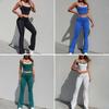 JYL Halter Yoga Set Quick Dry Naked Camisole Fitness Outfit
