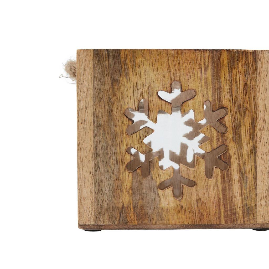 Hill Interiors Wooden Snowflake Tealight Holder