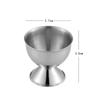 2pcs Stainless Steel Egg Cups Holder Soft Stand for Boiled Tabletop Cup Kitchen Tool Set Round Silver Eggs Cup Holder