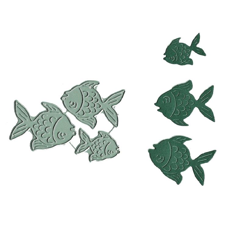 Fisch Stanzformen Schablonen Kohlenstoffstahl Stanzschablonen für Kartenherstellung Fotoalbum Scrapbooking Verzierungen