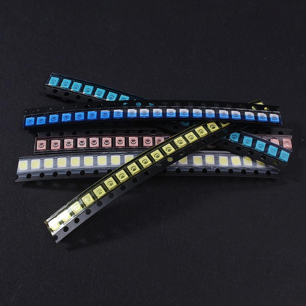 5 Farben*20 Stück 5050 SMD LED Sortimentskit, Weiß Rot Gelb Grün 5050 Dioden Elektronische Bauelemente Set Packung