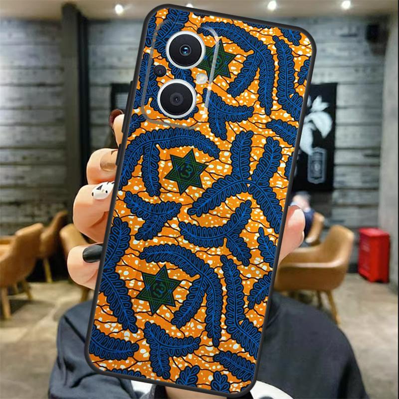 African Style Fabric Print Case For OPPO Reno 11 11F 13 12 F 8T 7 8 10 Pro OPPO Find X8 X6 Pro X3 X5 Lite Cover Coque