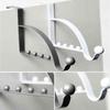 Door Rear Hook Clothes Coat Hat Towel Hanger Door Back Wall Mounted Hooks Cabinet Wardrobe Metal Clothes Hat Home Storage