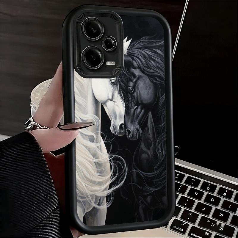 Phone Case for Xiaomi Redmi Note 15 14 13 Pro Plus Black Horse Galloping Shell 12S 11 11S 11T 5G 14S Soft Silicone Funda