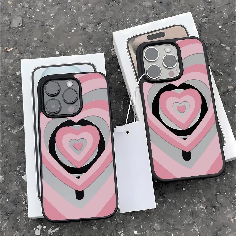 Graffiti Color Love Applies To iPhone17promax Matte Acrylic Magnetic Mobile Phone Case 16 Niche Anti-drop