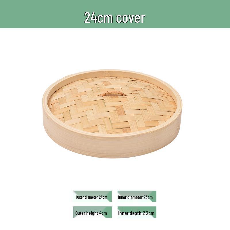 Portable Bamboo Steamer Basket with Lid for Mantou, Baozi, Xiaolongbao – Stackable Woven Design