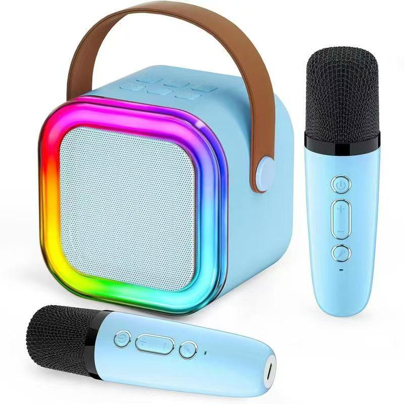 K12 Wireless Bluetooth Microphone Speaker Set - All-in-One Home Karaoke System for Kids and Dance Parties