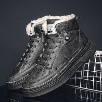 Χειμερινά Παπούτσια Ψηλά Casual Βαμβακερά Παπούτσια Όλα-ταιριάζουν Μοντέρνο Αθλητικό Παπούτσι Εξωτερικού Χώρου Τάση Ανδρικό Παπούτσι Περπατήματος Με Κασμίρ