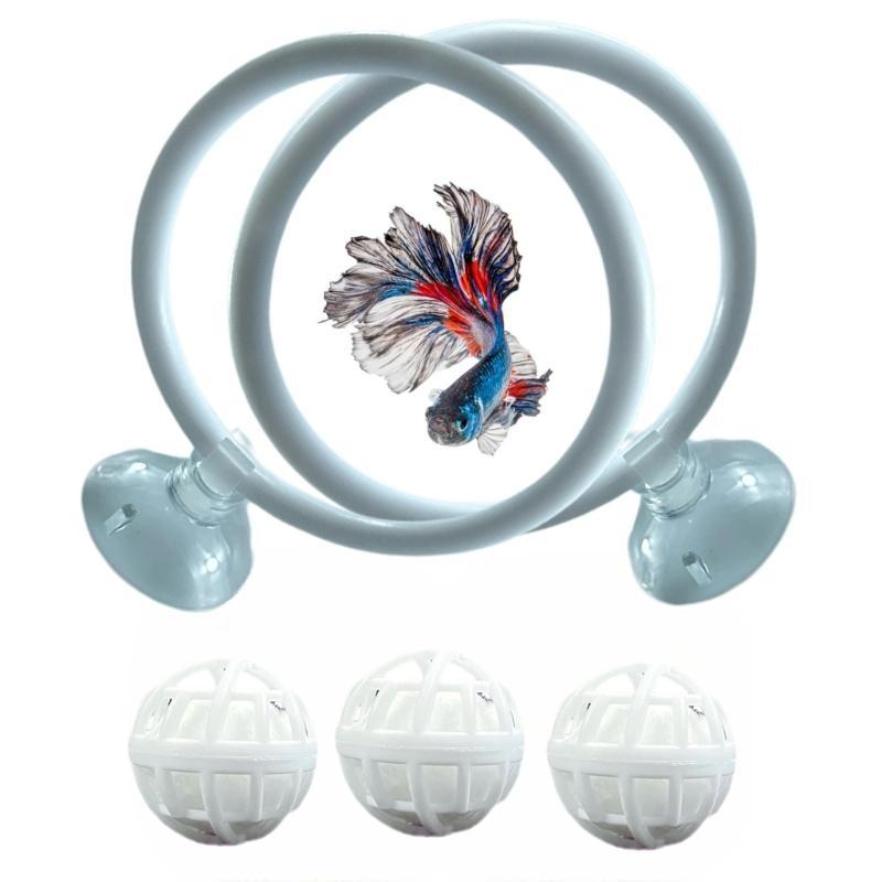 Round Betta Rings Nitrobacteria Toy For Betta Training Exercise Water Stability