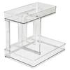 Double Layers Desktop Storage Rack Modern   Makeup Shelf   for Vanity Bathroom