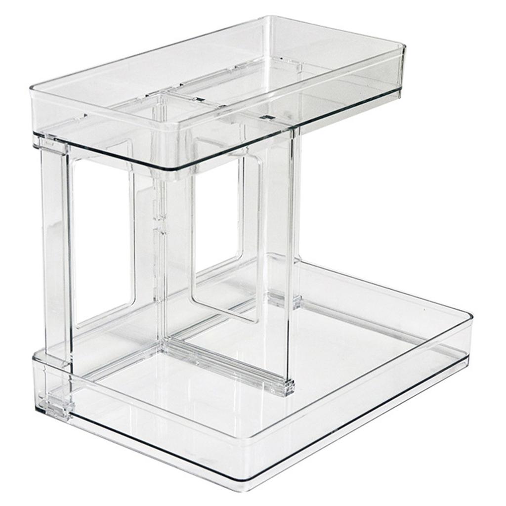 Double Layers Desktop Storage Rack Modern   Makeup Shelf   for Vanity Bathroom