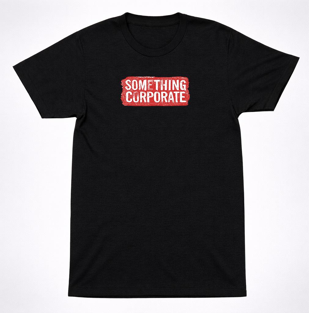 Something Corporate Red Logo T-Shirt Piano Rock Emo Alternative Band Tee S разноцветный