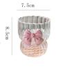 Clear Glass Coffee Mug Bow Decoration Water Cup Delicate Striped Glass Breakfast Milk Oatmeal Mug Afternoon Tea Flower Tea Cup