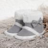 2025 Herbst/Winter Kleinkind Baumwollstiefel: Mit Schleife, Mehrfarbig, Rutschfeste Weichsohle