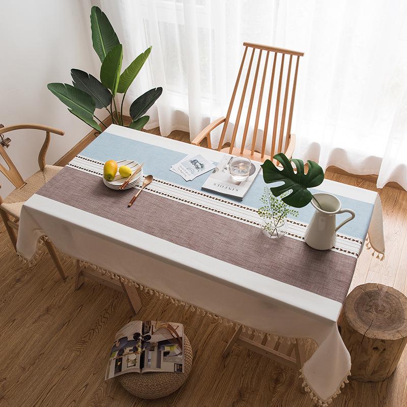 

Bohemian Three-Pole Tassel Three-Dimensional Jacquard Tablecloth Household Coffee Table Tablecloth Table Cloth Custom 140*100（*）