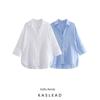 Kaslead Fashion Wind Asymmetric Hem Linen