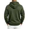 Men Heather Full Zip Hoodie Jacket, Drawstring Hood Long Sleeve Sweatshirt With Multi Arm Cargo Pockets Casual Outdoor Zip Up Hooded Coat