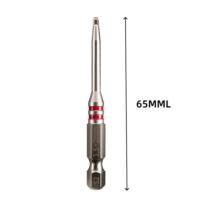 6Pcs H1.5-H6 Hex Screwdriver Bit Set 65-100MM 1/4" Hex Shank Impact Bits for Power Drills