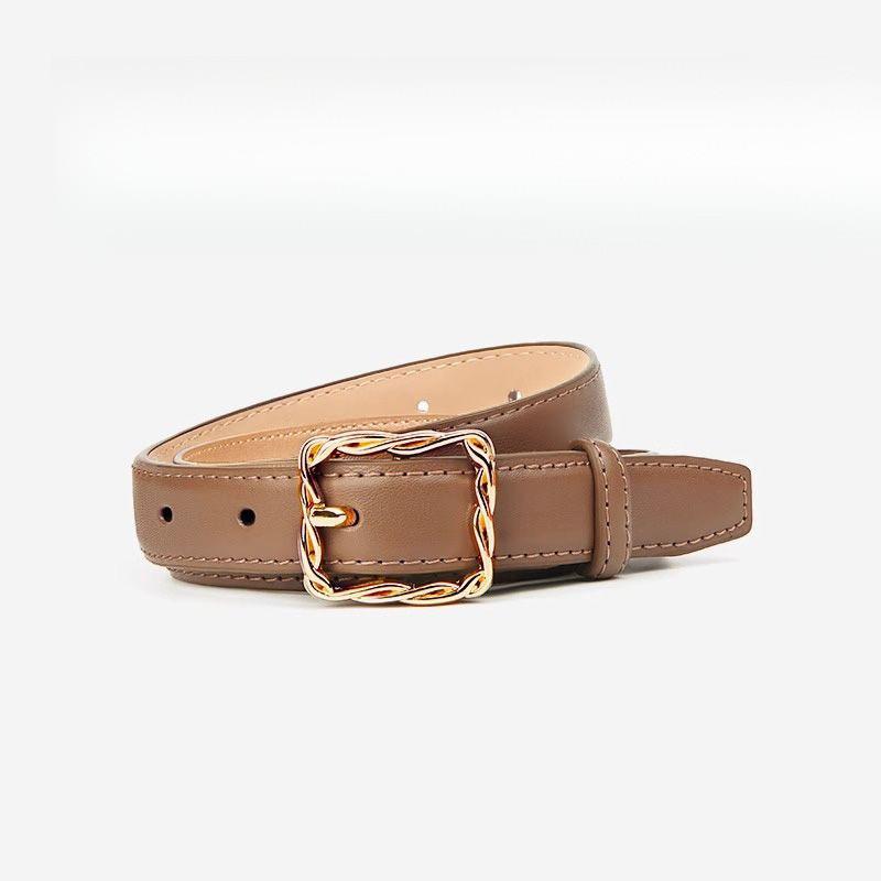 Women's 2024 Trendy Fashionable Summer Versatile Soft Cowhide Belt For Jeans
