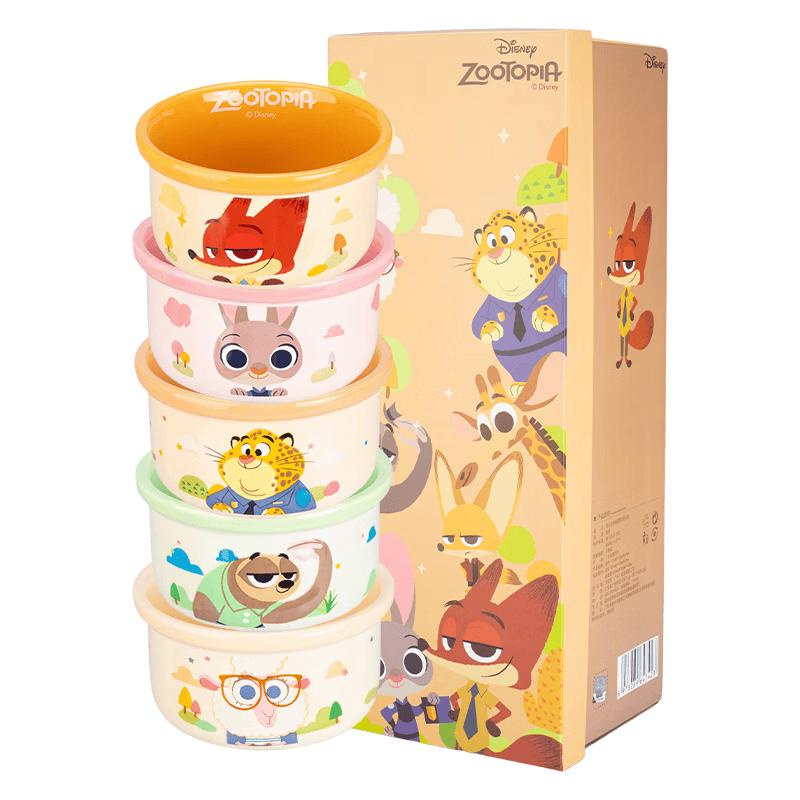 Modern Homemaker Zootopia Ceramic Rice Bowl Set 4.7-inch