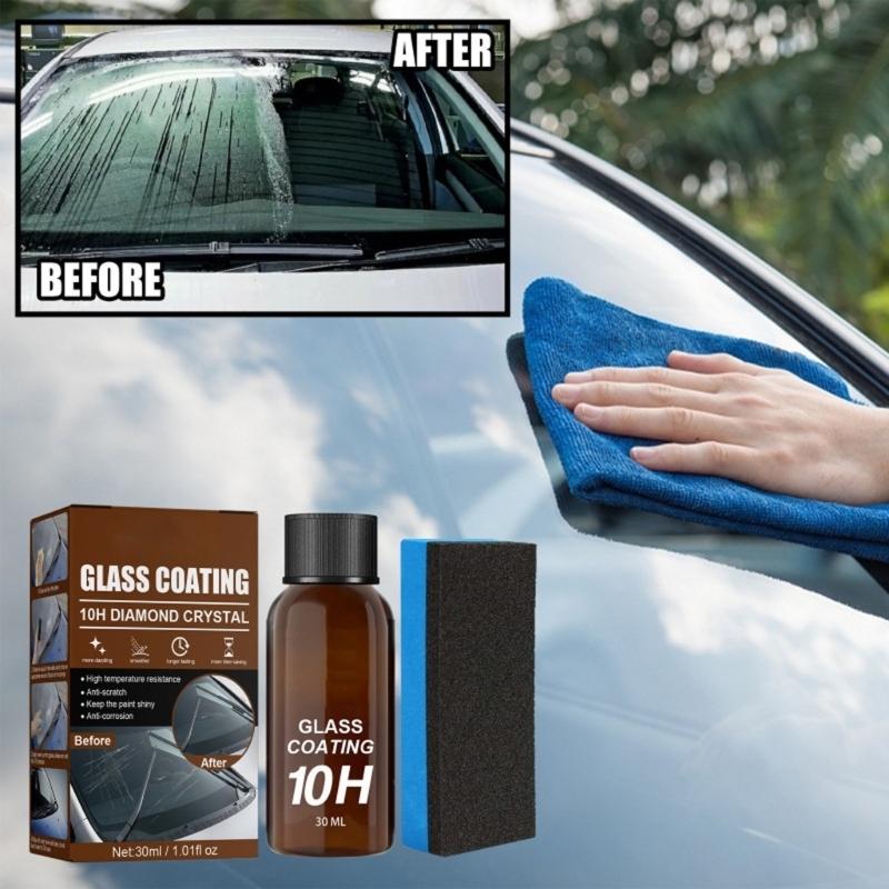 30ml Environmentally Safe Windshield Coating Set Sponge Included Leak Proof Designs Car Glass Sealant for Year Round Use