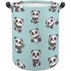 1pc, Collapsible Cute Cartoon Panda Laundry Basket, Light Blue Laundry Hamper Clothes Hamper Storage Bin for Bedroom Bathroom, Laundry Baskets