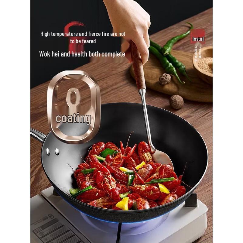 

COOKER KING Lightweight Non-Coated Cast Iron Wok