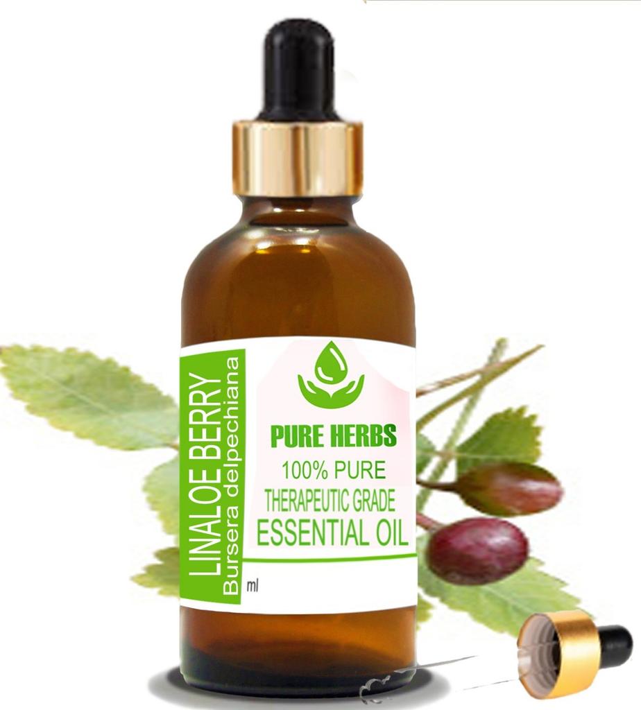 Pure Herbs Linaloe Berry 100% Pure Bursera Delpechiana Essential Oil Glass UKZA 601