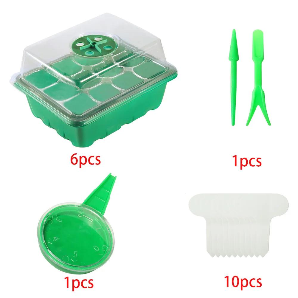 Seed Seedling Cultivation Box with Ventilation Hole Seedling Box Three-piece Succulent Maintenance Free Seedling Sowing Tools