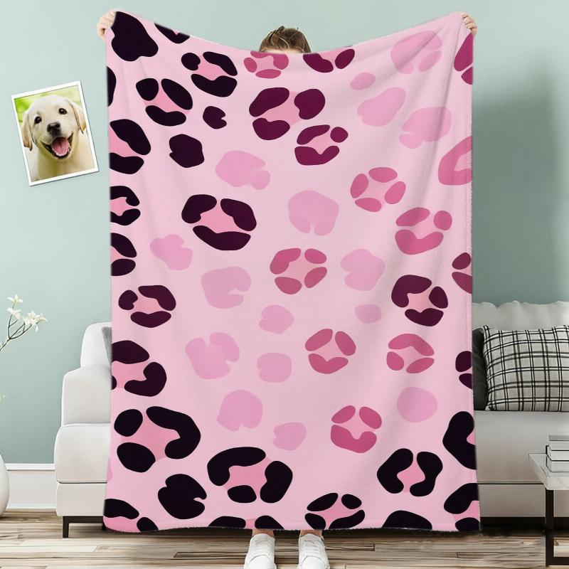 Pink Black Zebra Leopard Patchwork Glitter Fleece Blanket For Glam Bedroom Decor Lightweight Plush Throw Blanket Drape