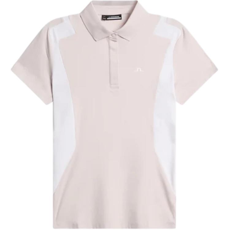J.LINDEBERG Logo Short Sleeve Button Polo Shirt Women Tops GWJT13393-U045
