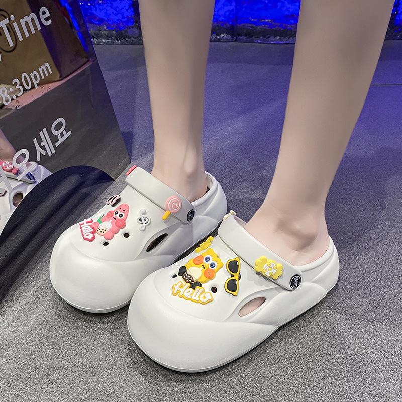 Hole shoes women's new summer wear platform eva sandals non-slip cute beach sandals