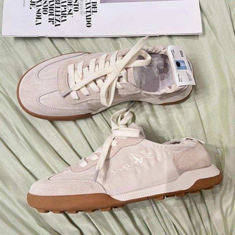 

Breathable soft-soled women s spring new trendy versatile little white shoes non-slip casual sports shoes 35 бежевый