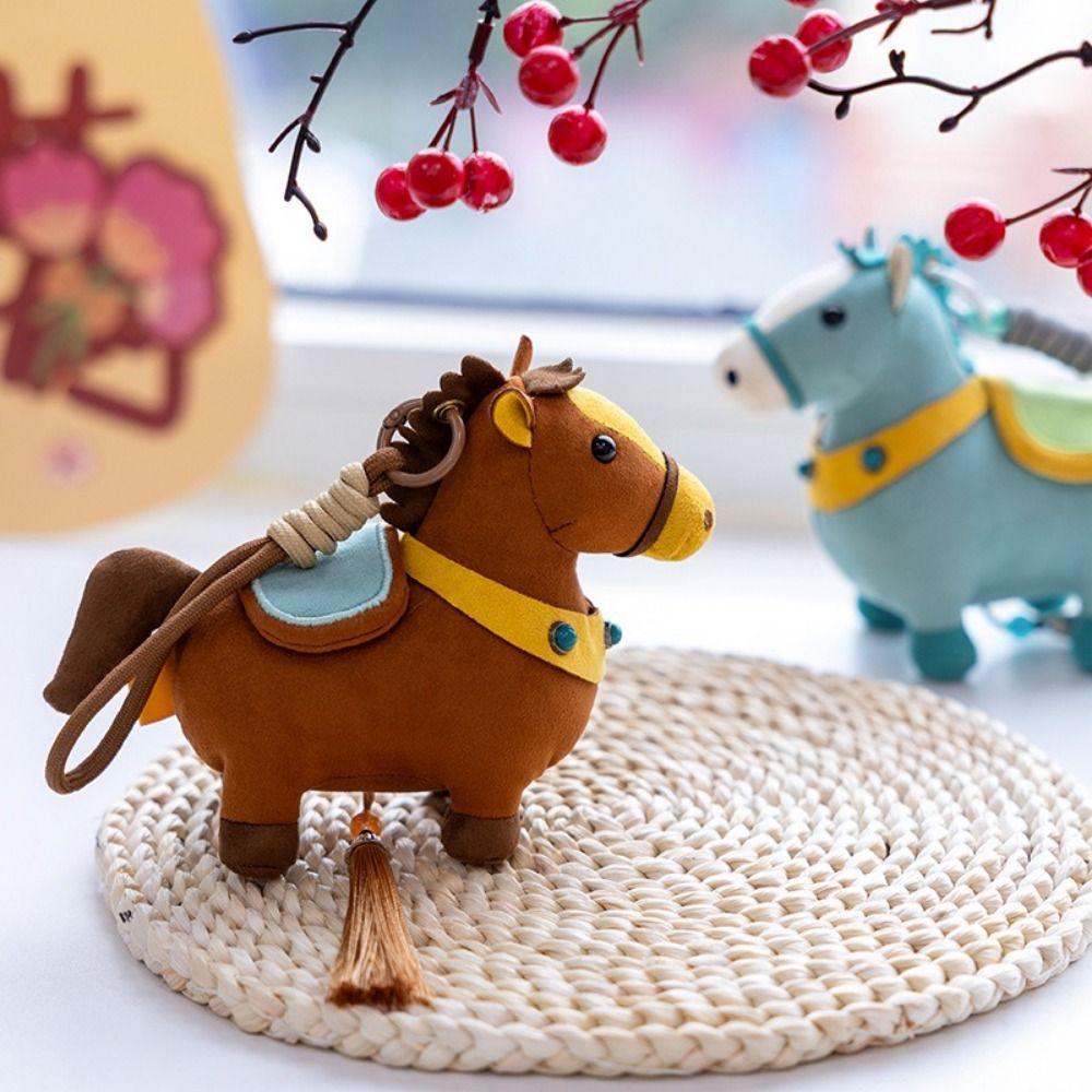Cartoon Style Zodiac Pony Plush Doll Realistic Horse Plush Pendants  Home Office Decor