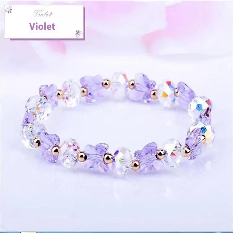 Fashion Butterfly Charm Crystal Stretch Beaded Bracelets Elastic Rope Women Temperament Bracelet&Bangles Charms Bohemian Jewelry