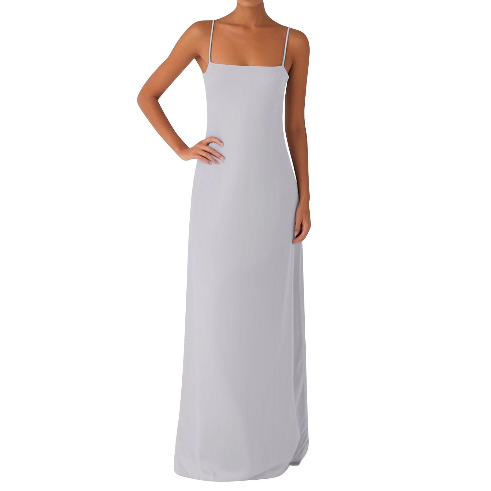 

Жіноча сексуальна довга цільна шовкова сукня з відкритими плечима XL