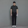 Color Block Sleeve Polo Shirt Khaki 36939