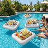Multi-functional Inflatable Serving Bar PVC Salad Tray Drink Containers Pool Float Tray Pool Party