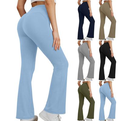 Lässige Business-Arbeitshose für Damen, normale Yogahose mit Mikro-Schlag