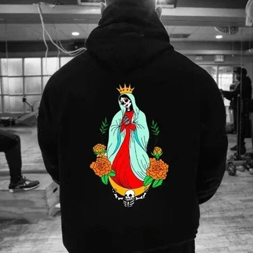 2025 Unisex Weihnachtsmann Tod Kapuzenpullover Bedruckte Sportbekleidung Essential Herbst Winter Neuheit Jersey für Männer und Frauen moto